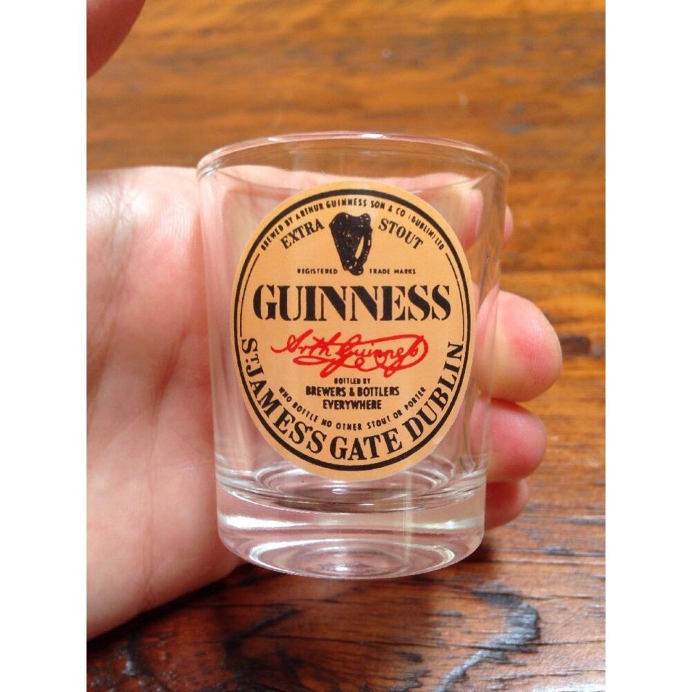 Vintage Guinness Extra Stout Logo Irish 2.25" Tall Classic Jigger Shot Glass